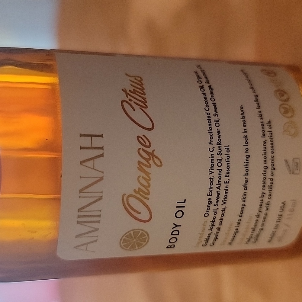 NEW Aminnah Skincare ORANGE CITRUS Body Oil - Picture 2 of 5